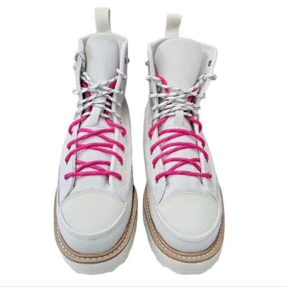 Converse Chuck Taylor Crafted Boot Hi Egret Ivory Leather NEW - Picture 2 of 6